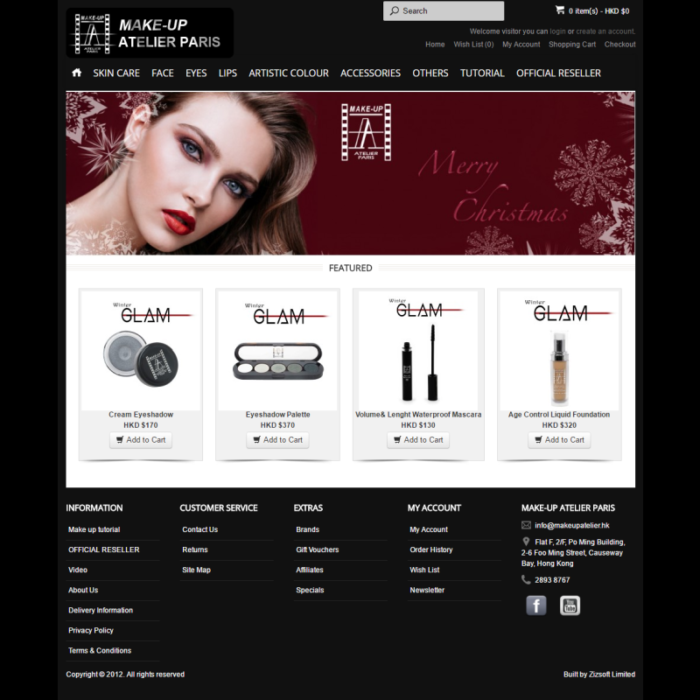 Makeupatelier E-commerce Website