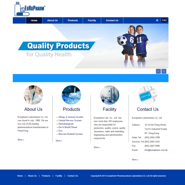 Europharm Website Revamp