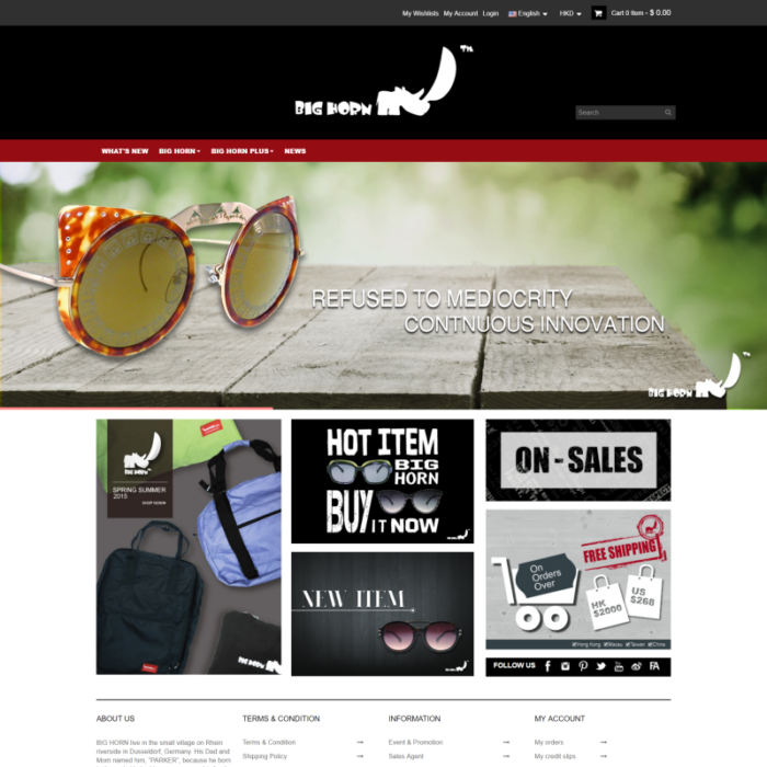 BIGHORN e-commerce Website