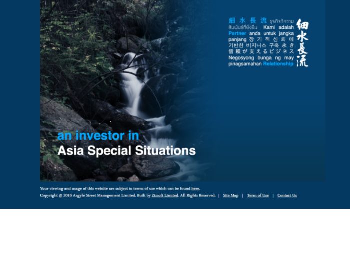 Argyle Street Management Limited responsive website
