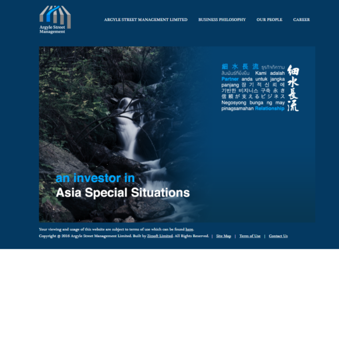 Argyle Street Management Limited responsive website