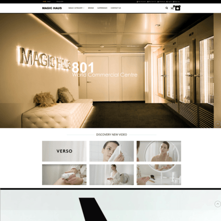 MAGIC HAUS eCommerce responsive website
