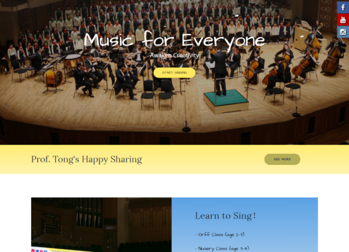 Hong Kong Treble Choir WordPress Website