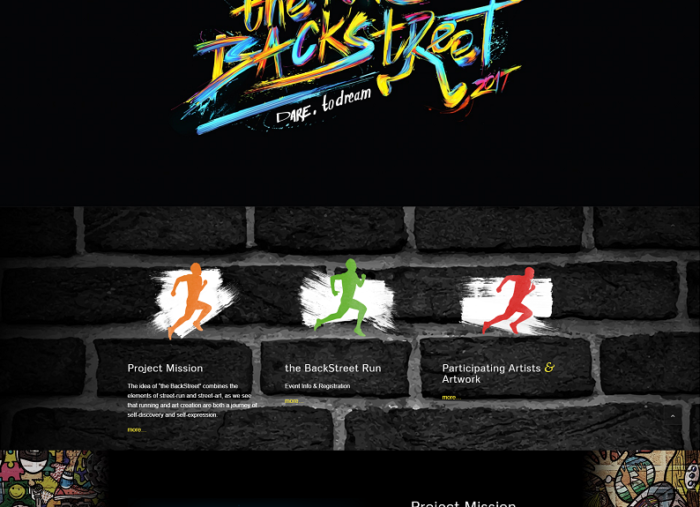 the BackStreet Run WordPress Website