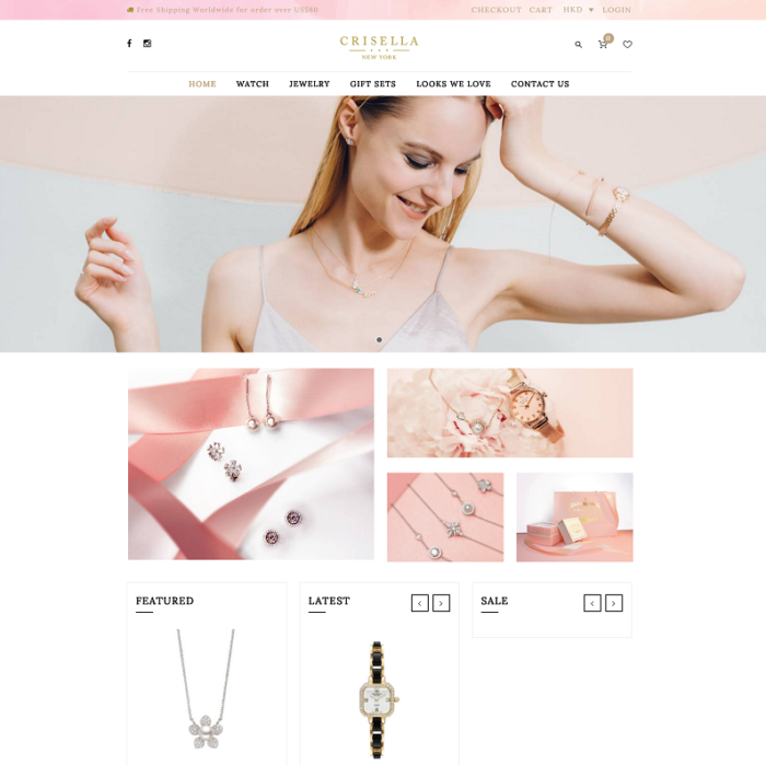 Crisella WordPress Website (with WooCommerce)