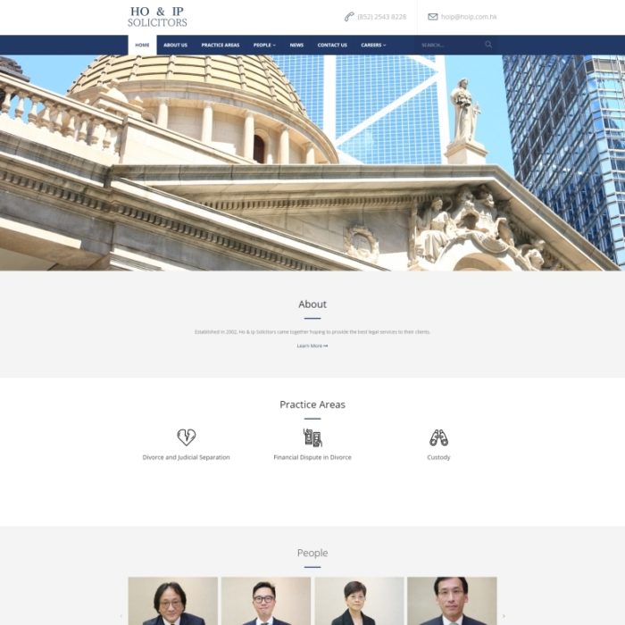 HO & IP Solicitors WordPress Website