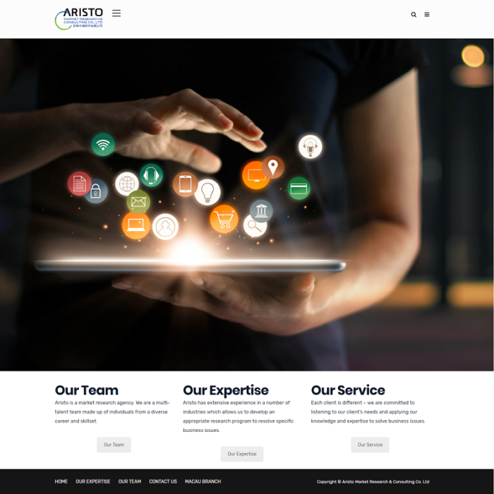 Aristo WordPress Website